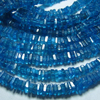 SUPER NEW -- 5 x 16 Inches --RARE Finest -- Gorgeous Peacock Blue Apatite Heishi Cube Beads --Size 3.5 - 4 mm Approx